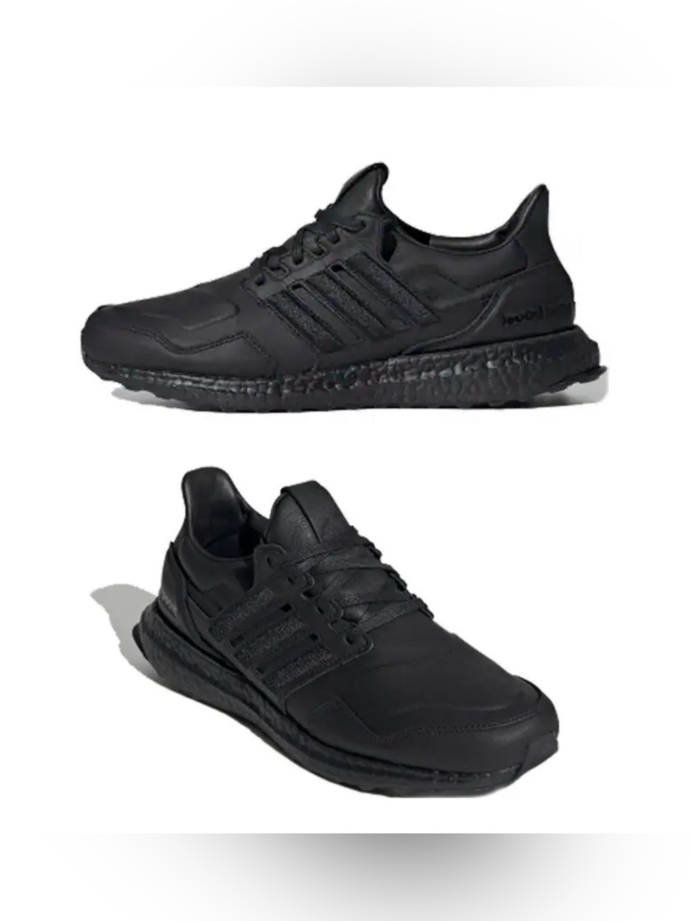 $180 NWT Adidas Ultraboost Black Leather Lace-up Low Top Sneakers Size 11